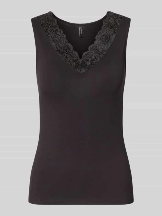 Zdjęcie produktu Top o kroju regular fit z mieszanki wiskozy model 'ROSA' Vero Moda Czarny
