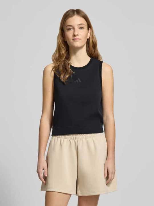 Zdjęcie produktu Top o kroju regular fit z nadrukiem z logo Adidas Czarny
