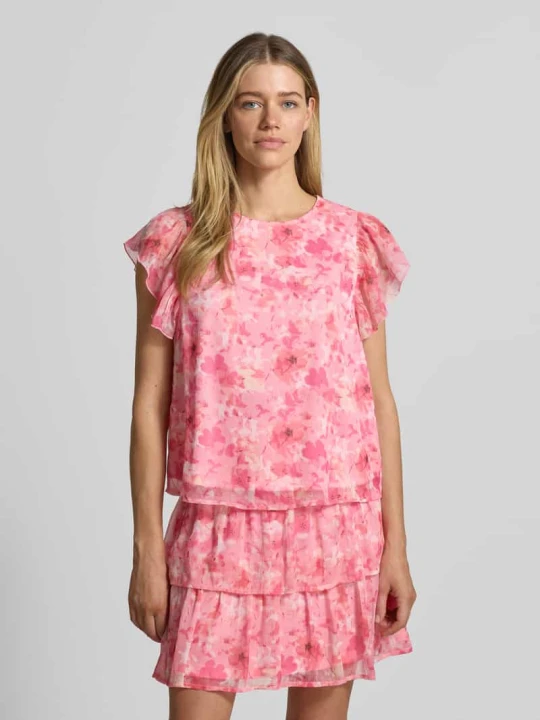 Zdjęcie produktu Top o kroju regular fit z szyfonu model 'SMILLA' Vero Moda Różowy