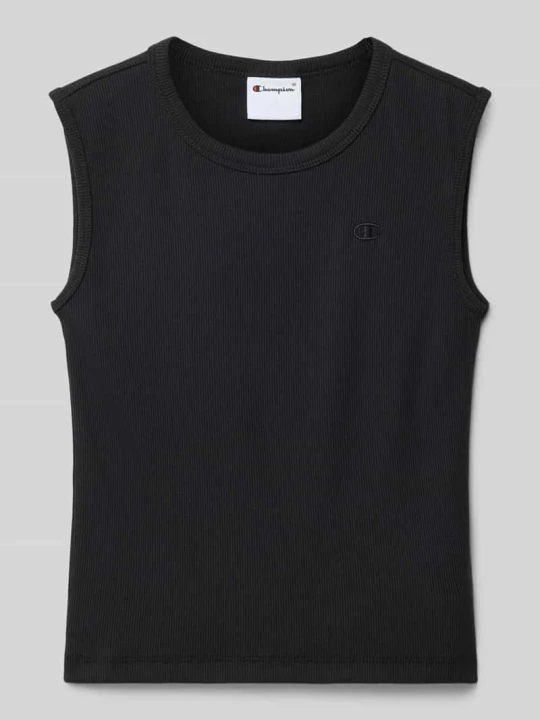 Zdjęcie produktu Top o kroju regular fit z wyhaftowanym logo Champion Czarny