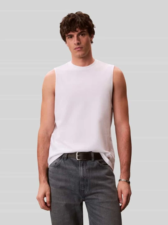 Zdjęcie produktu Top o kroju relaxed fit z czystej bawełny Calvin Klein Jeans Biały