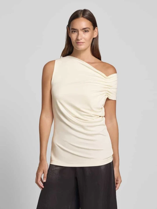 Zdjęcie produktu Top o kroju relaxed fit z mieszanki wiskozy model 'JOIA' Boss Złamany biały