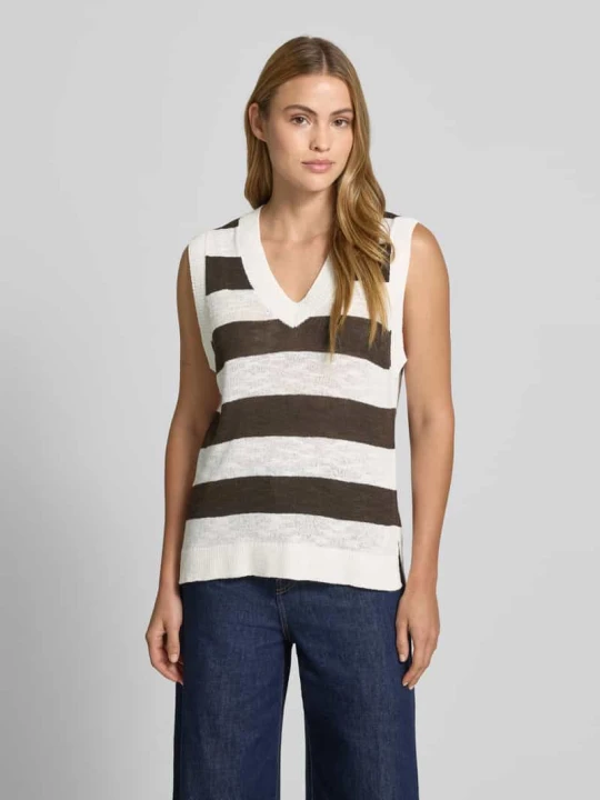 Zdjęcie produktu Top o kroju relaxed fit z mieszanki wiskozy model 'Vicky' Freequent Ciemnobrązowy