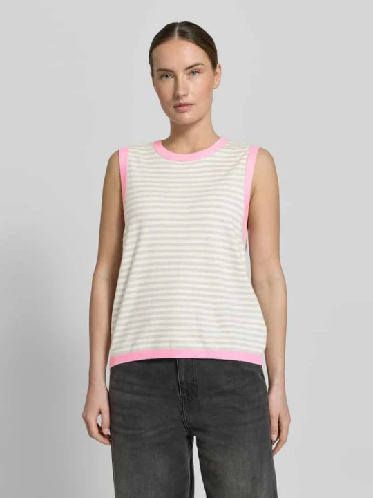 Zdjęcie produktu Top o kroju relaxed fit z mieszanki wiskozy model 'Zanti' Freequent Złamany biały