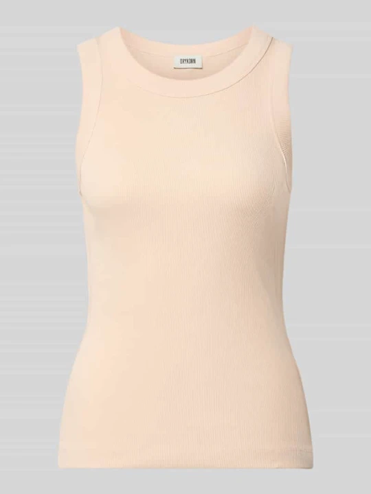 Zdjęcie produktu Top o kroju skinny fit z czystej bawełny Drykorn Jasnoróżowy