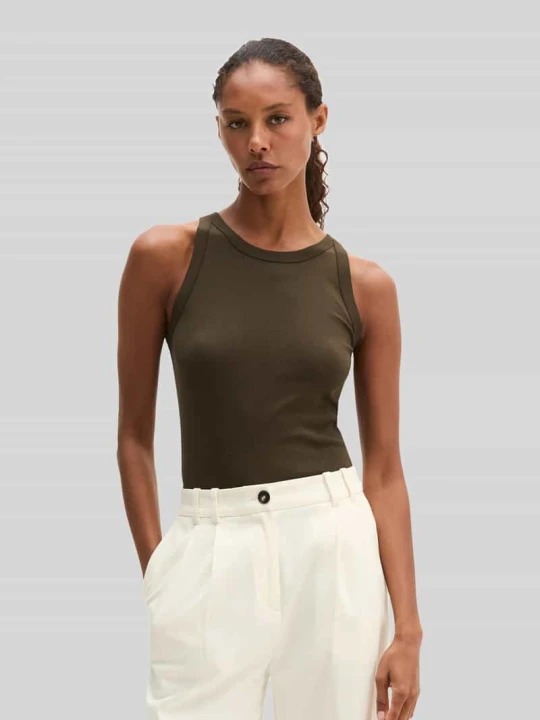 Zdjęcie produktu Top o kroju slim fit z czystej bawełny Marc O'Polo Średniobrązowy