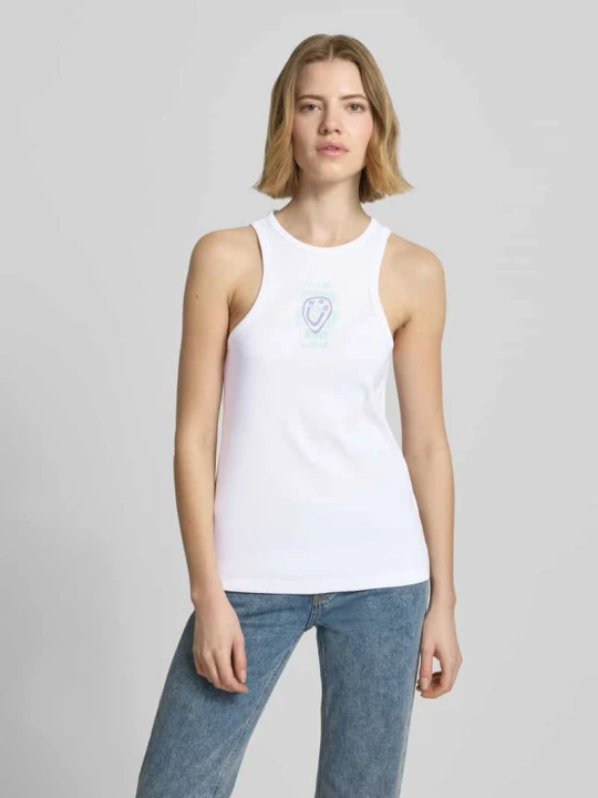 Zdjęcie produktu Top o kroju slim fit z czystej bawełny model 'DIMARTINI_B' Hugo Biały