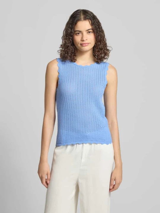 Zdjęcie produktu Top o kroju slim fit z czystej bawełny model 'SCOUT' Pieces Czerwony