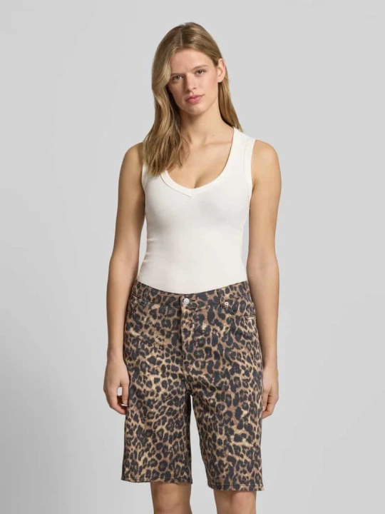 Zdjęcie produktu Top o kroju slim fit z dekoltem w serek Gina Tricot Złamany biały