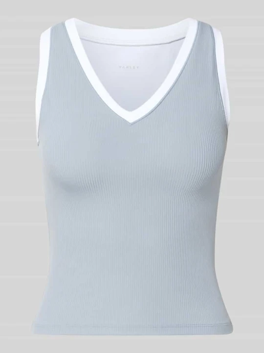 Zdjęcie produktu top o kroju slim fit z dekoltem w serek model 'Chia' Varley Jasnoszary