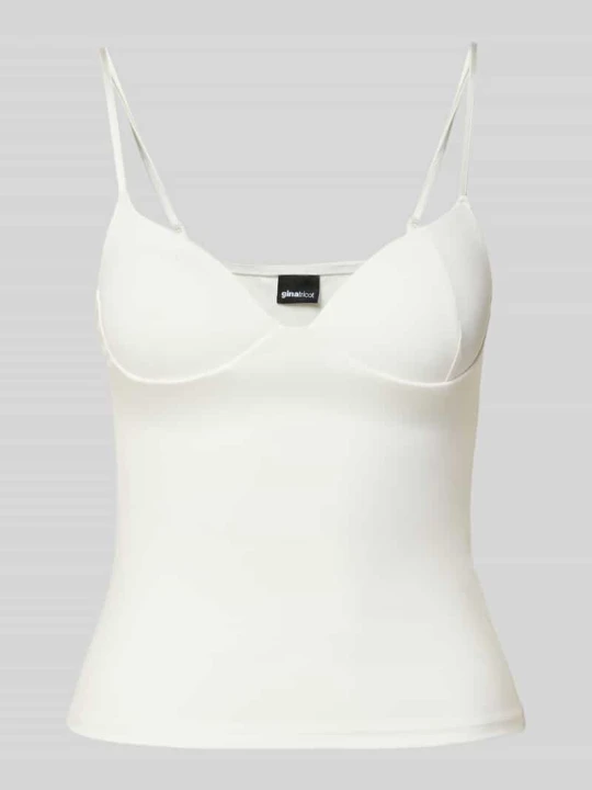 Zdjęcie produktu Top o kroju slim fit z efektem modelowania Gina Tricot Złamany biały
