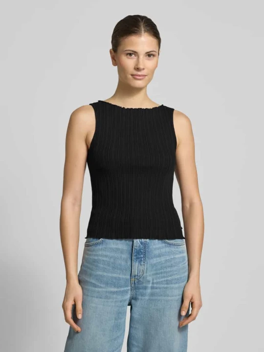 Zdjęcie produktu Top o kroju slim fit z fakturowanym wzorem Scotch & Soda Czarny