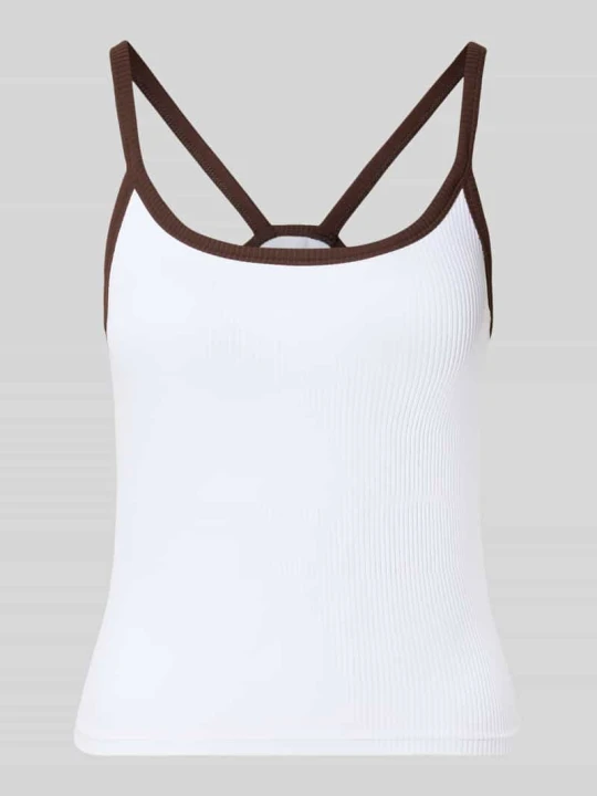 Zdjęcie produktu Top o kroju slim fit z fakturowanym wzorem Varley Biały