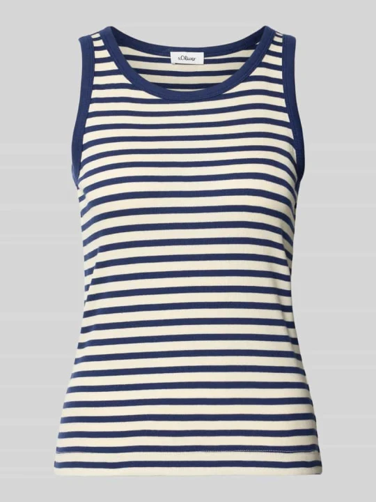 Zdjęcie produktu Top o kroju slim fit z mieszanka bawełny s.Oliver Granatowy