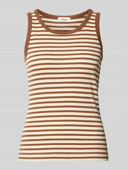 Zdjęcie produktu Top o kroju slim fit z mieszanka bawełny s.Oliver Średniobrązowy