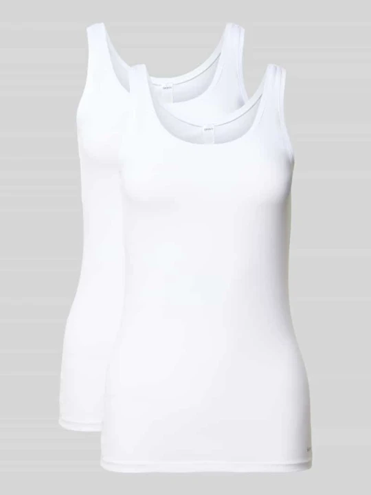 Zdjęcie produktu Top o kroju slim fit z mieszanka bawełny SKINY Biały