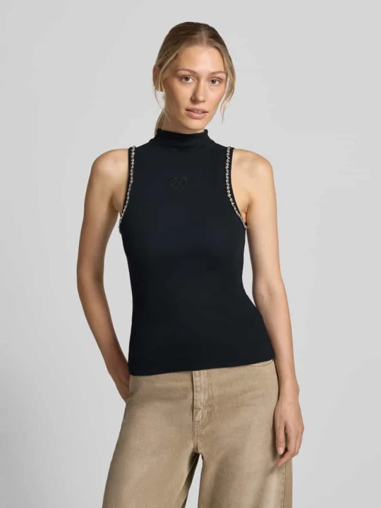 Zdjęcie produktu Top o kroju slim fit z mieszanki bawełny CPH MUSE Czarny