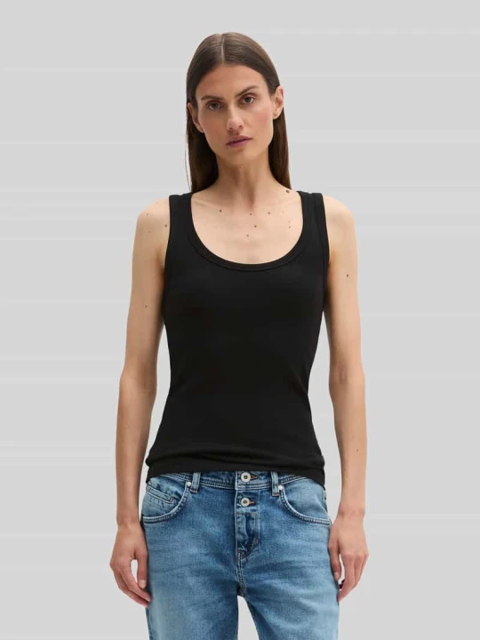 Zdjęcie produktu Top o kroju slim fit z mieszanka bawełny Marc O'Polo Czarny