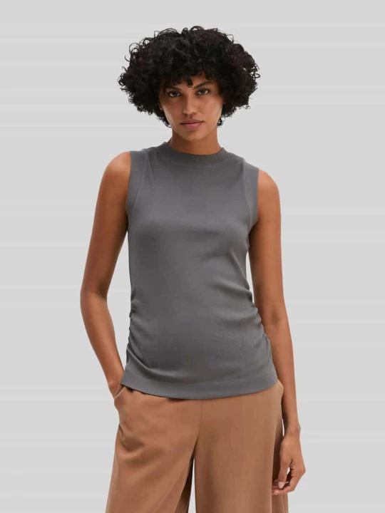 Zdjęcie produktu Top o kroju slim fit z mieszanki bawełny Marc O'Polo Ciemnoszary