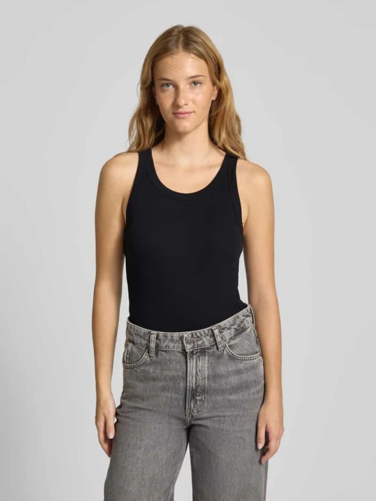 Zdjęcie produktu Top o kroju slim fit z mieszanki bawełny Marc O'Polo Czarny