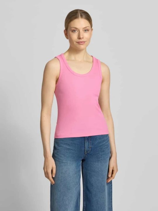 Zdjęcie produktu Top o kroju slim fit z mieszanki bawełny model 'CHLOE' Vero Moda Mocnoróżowy