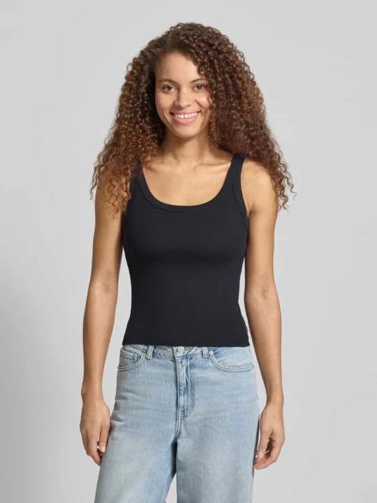 Zdjęcie produktu Top o kroju slim fit z mieszanki bawełny model 'ESSENTIAL RIBBED TANK' Levi's Czarny