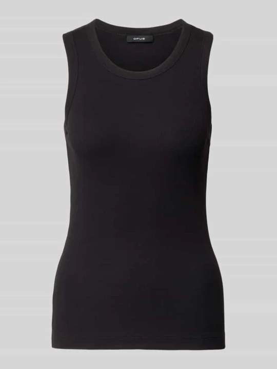 Zdjęcie produktu top o kroju slim fit z mieszanki bawełny model 'Ilesso' Opus Czarny