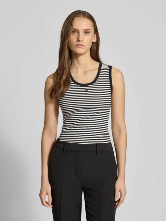 Zdjęcie produktu Top o kroju slim fit z mieszanki bawełny Tommy Jeans Czarny