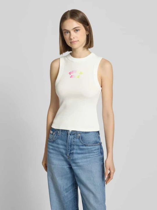 Zdjęcie produktu Top o kroju slim fit z mieszanki bawełny Tommy Jeans Biały