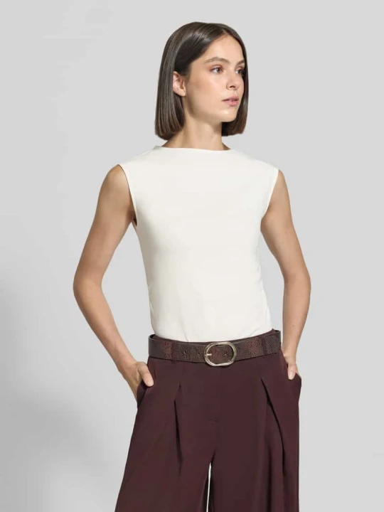 Zdjęcie produktu Top o kroju slim fit z mieszanki bawełny Zero Złamany biały
