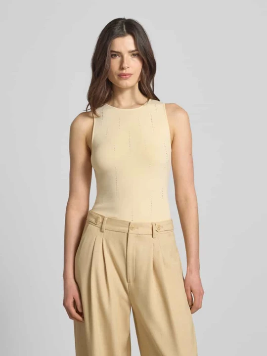 Zdjęcie produktu Top o kroju slim fit z mieszanki wiskozy o dzianinowym wyglądzie Model 'Saya' Gestuz Złamany biały