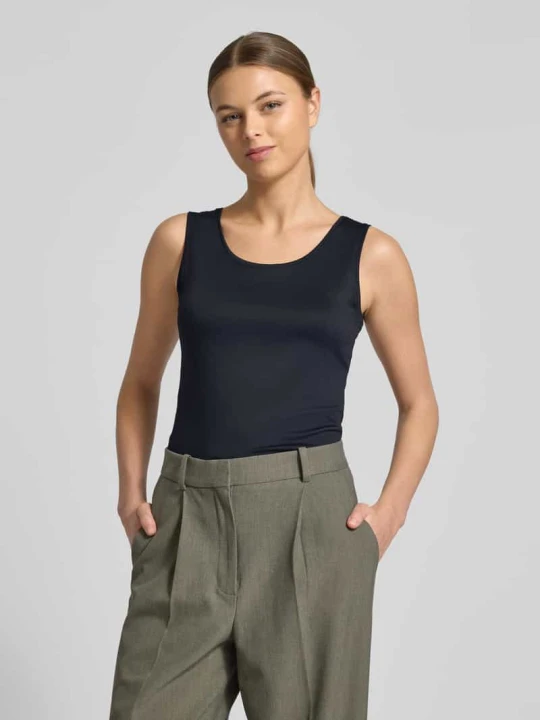 Zdjęcie produktu Top w kroju slim fit z okrągłym dekoltem Christian Berg Czarny