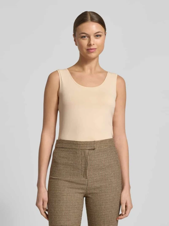 Zdjęcie produktu Top w kroju slim fit z okrągłym dekoltem Christian Berg Piaskowy