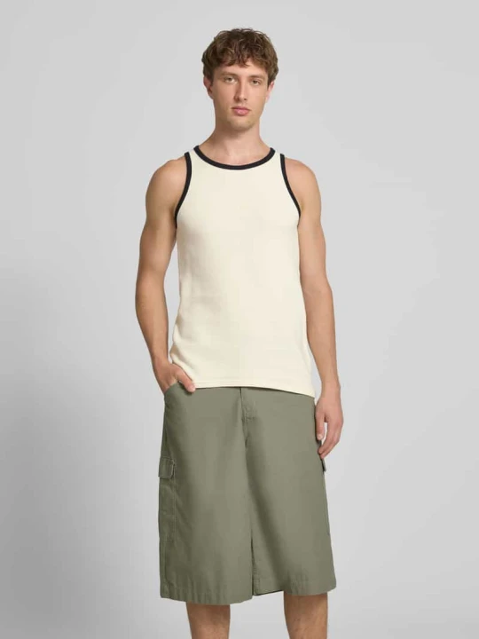 Zdjęcie produktu Top o kroju slim fit z okrągłym dekoltem Karl Kani Écru