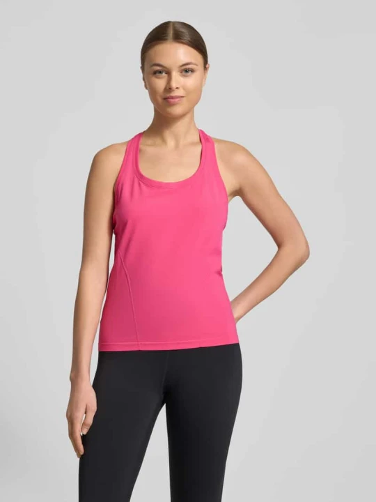 Zdjęcie produktu Top o kroju slim fit z okrągłym dekoltem model 'Feather' Fabletics Mocnoróżowy