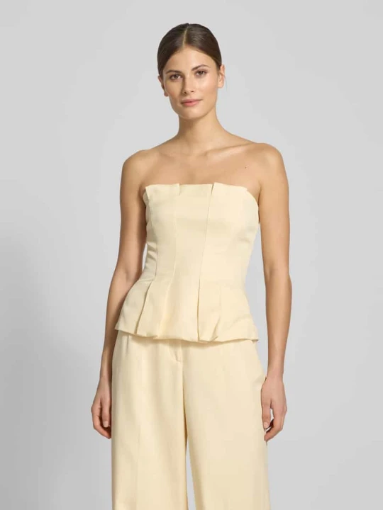 Zdjęcie produktu Top krój slim fit z zakładkami Jake*s Jasnożółty