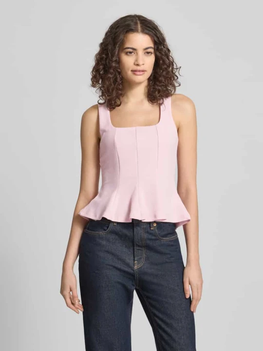 Zdjęcie produktu Top o kroju slim fit z plisowanym efektem Gina Tricot Różowy