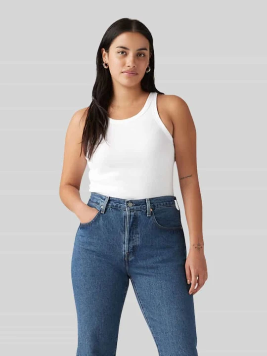 Zdjęcie produktu Top o kroju slim fit z prążkowanej dzianiny Levi's Biały