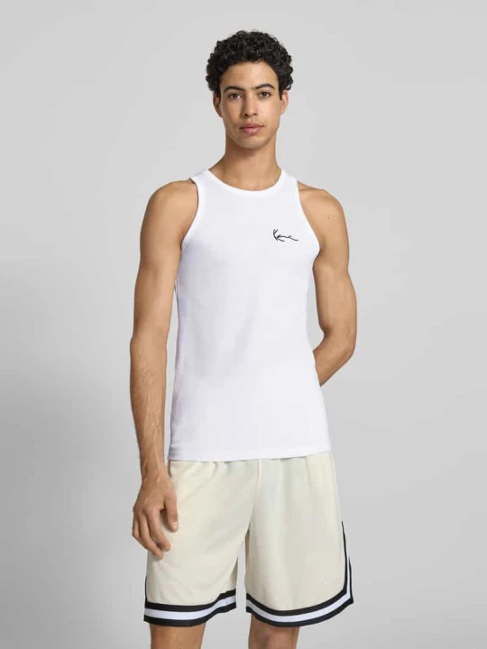 Zdjęcie produktu Top o kroju slim fit z wyhaftowanym logo Karl Kani Biały