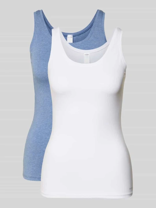 Zdjęcie produktu Top o kroju slim fit ze zwierzęcym nadrukiem na całej powierzchni w zestaw 2 szt. SKINY Niebieski