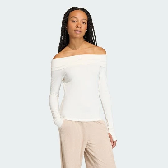 Zdjęcie produktu Top OFF-SHOULDER LONG SLEEVE Adidas Cloud White