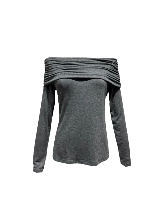 Zdjęcie produktu Top off-shoulder z dekoltem typu carmen - 95% wiskoza - PALOMA LAÏF