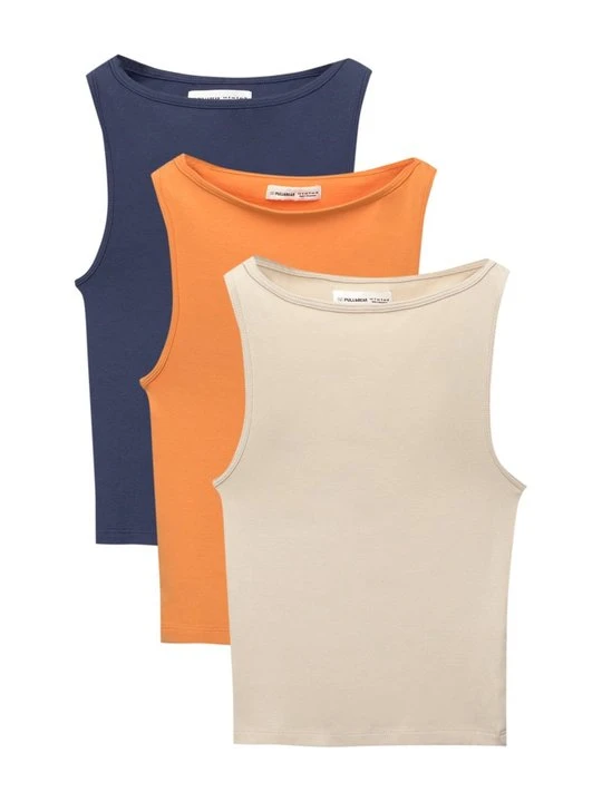 Zdjęcie produktu Top PULL&BEAR pomarańczowy