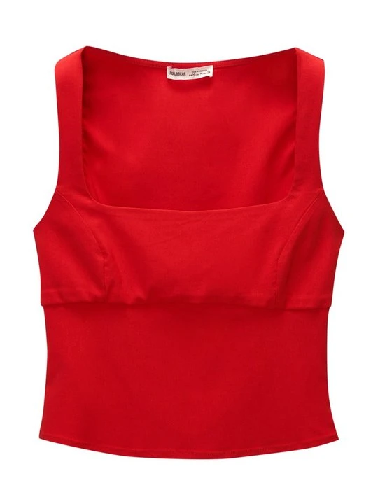 Zdjęcie produktu Top PULL&BEAR czerwony