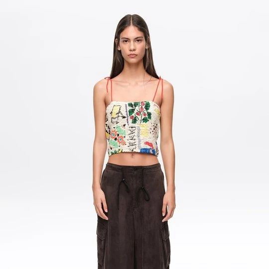 Zdjęcie produktu Top ramiączka marszczenie Patchwork summer BIMBA Y LOLA