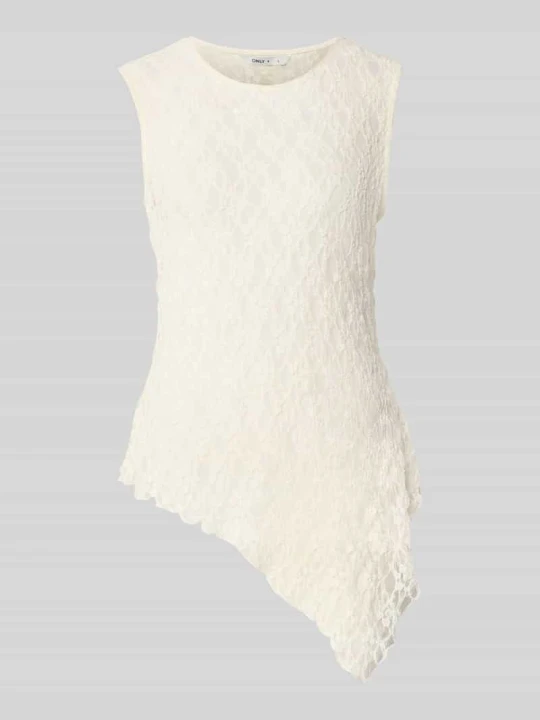 Zdjęcie produktu top Slim o kroju slim fit z asymetrycznym pasem model 'LIVA' Only Écru