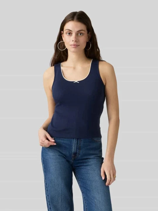 Zdjęcie produktu Top Slim o kroju slim fit z czystej bawełny z wiązanym detalem Levi's Ciemnoniebieski