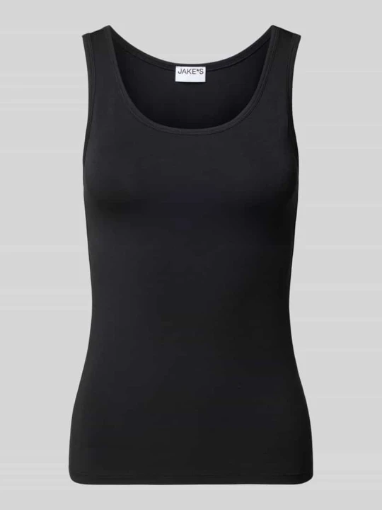 Zdjęcie produktu Top Slim o kroju slim fit z mieszanka modalu Jake*s Czarny