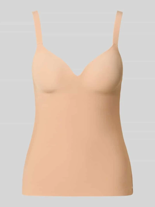 Zdjęcie produktu Top Slim o kroju slim fit z wbudowanymi miseczkami model 'Zero Feel 2.0' Sloggi Beżowy