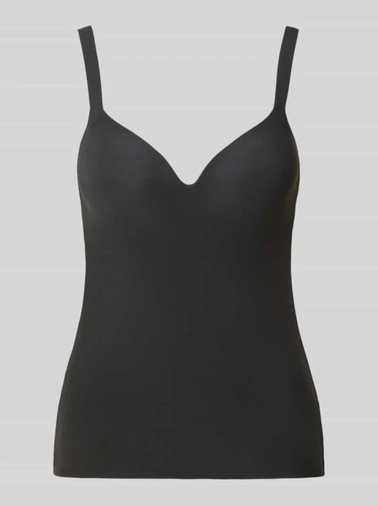Zdjęcie produktu Top Slim o kroju slim fit z wbudowanymi miseczkami model 'Zero Feel 2.0' Sloggi Czarny